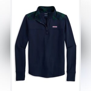 Vineyard Vines Women's Navy Half Zip-Up Jacket/Top